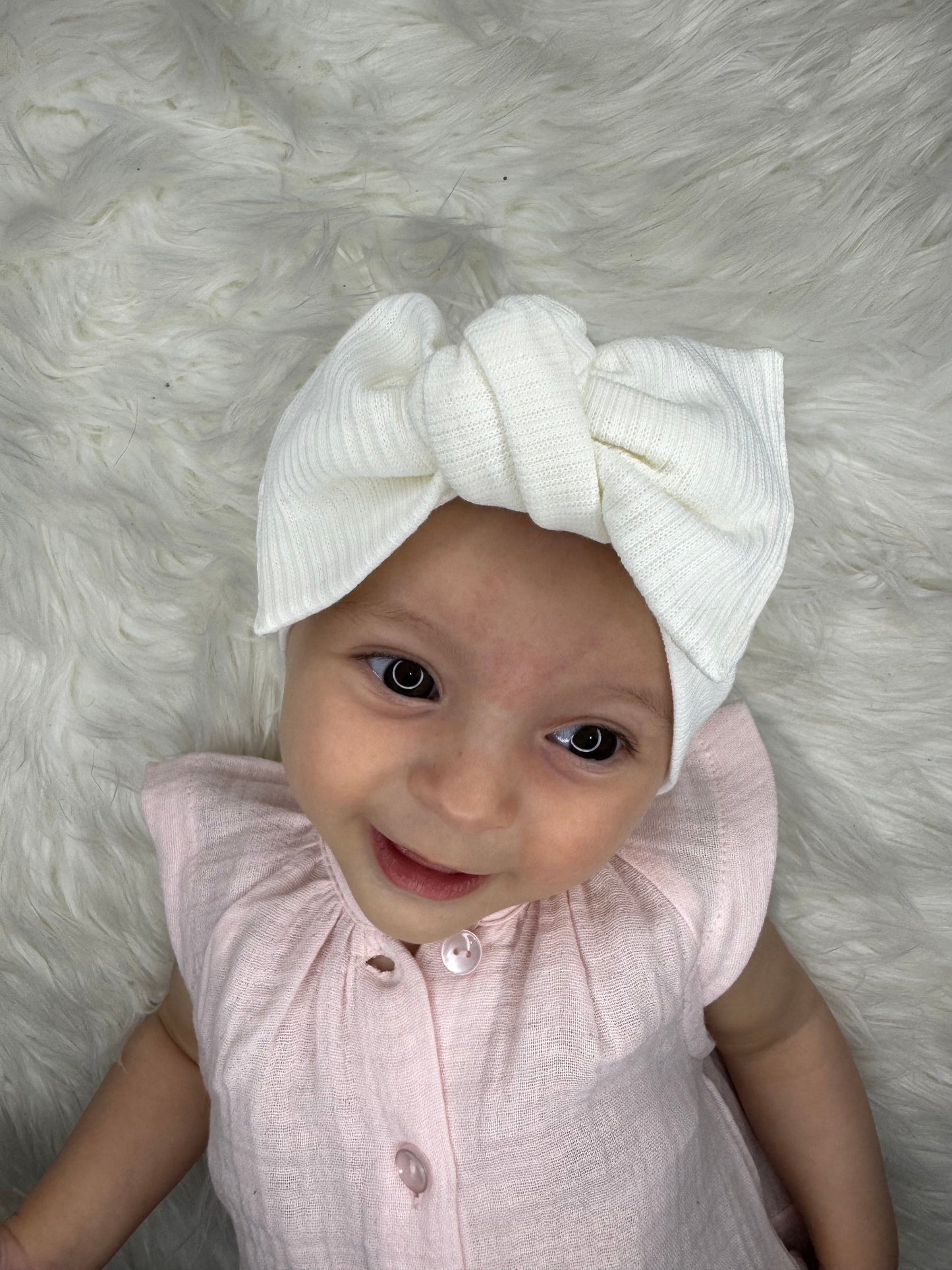 Fascia capelli nodo regolabile 100% cotone – Stile per la tua bambina