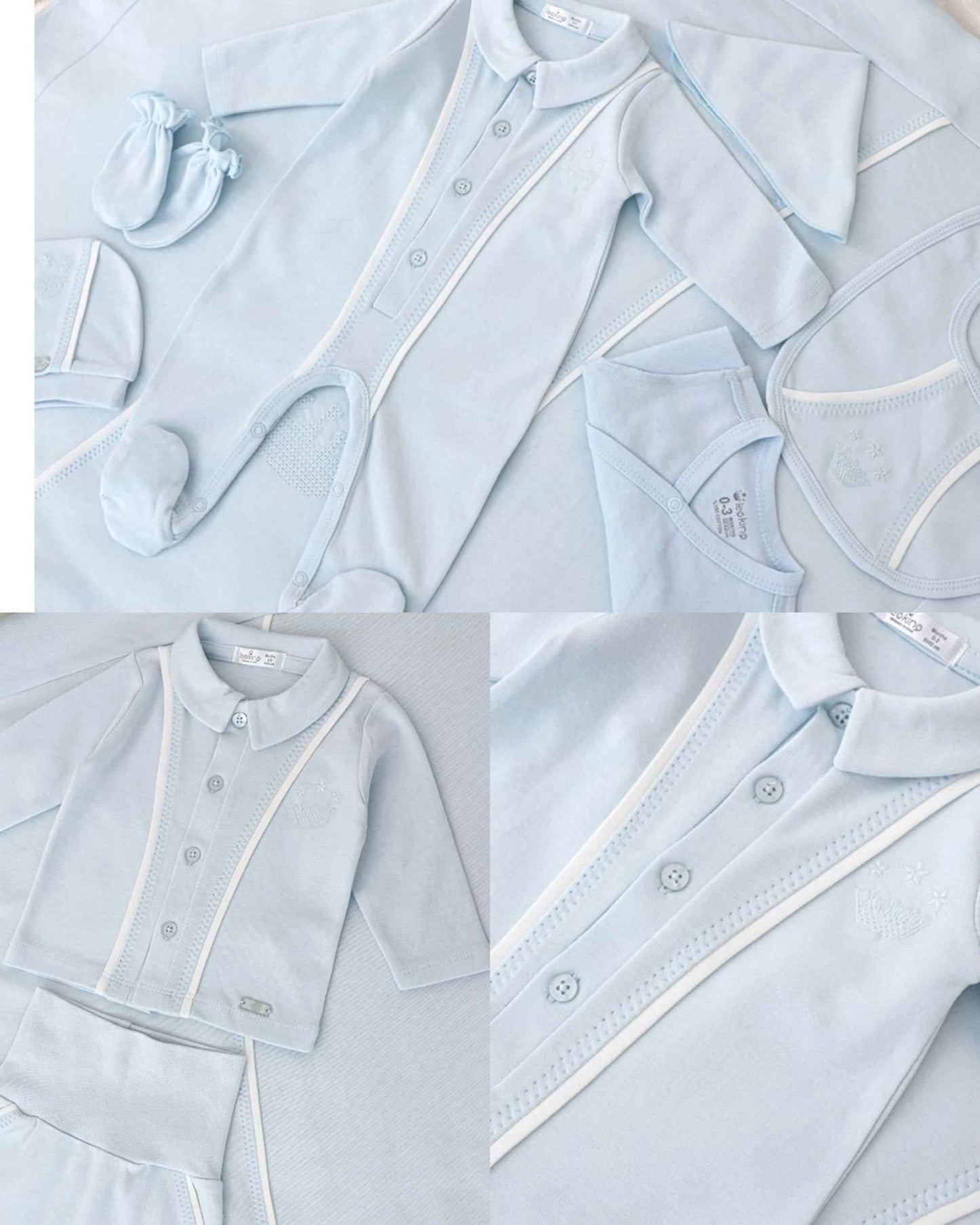 Corredino Nascita Neonato 100% cotone - 9 Pezzi