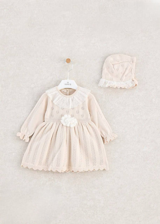 ✨ Abito in Maglia con cappellino per Neonata ✨