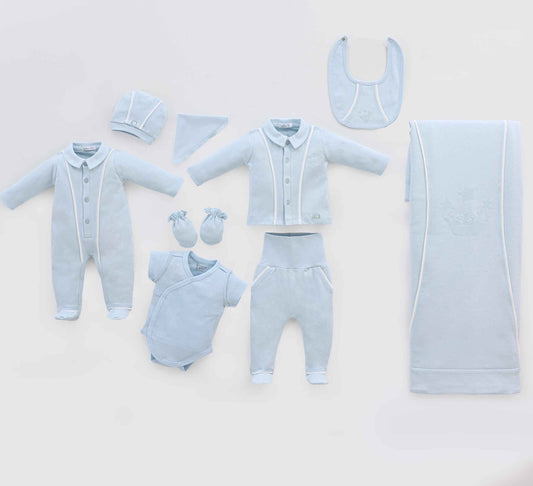 Corredino Nascita Neonato 100% cotone - 9 Pezzi