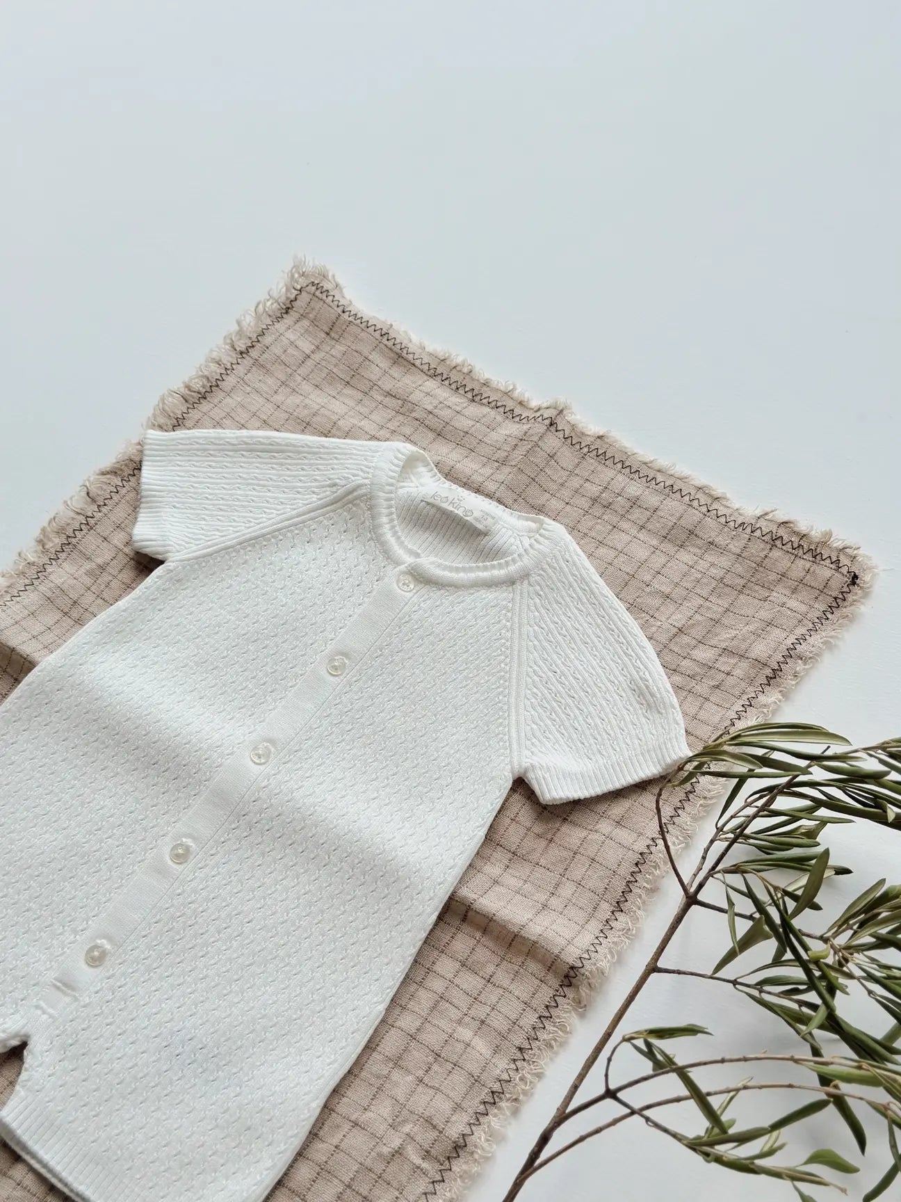 Summer cotton knitted baby romper