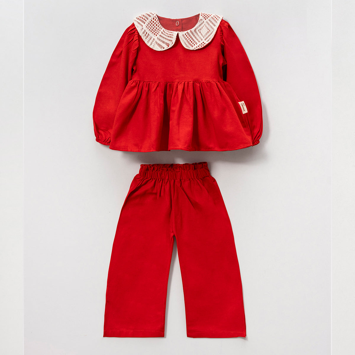 Completo bimba con colletto in pizzo