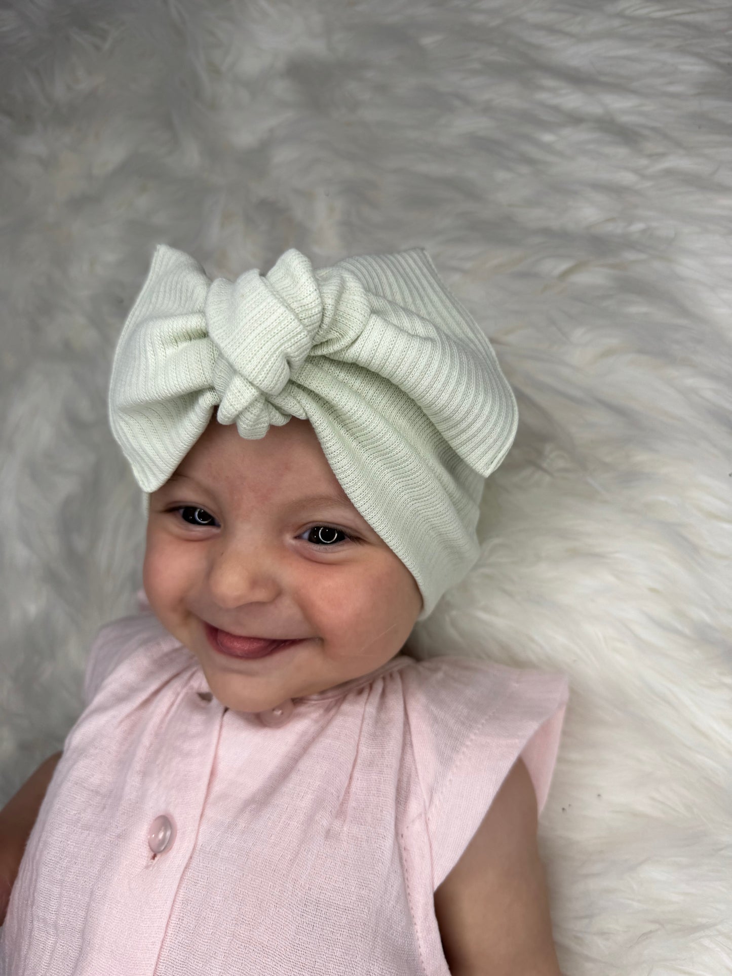 Fascia capelli nodo regolabile 100% cotone – Stile per la tua bambina