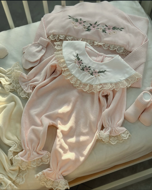 Corredino Nascita Neonata 5 Pezzi 100% Cotone