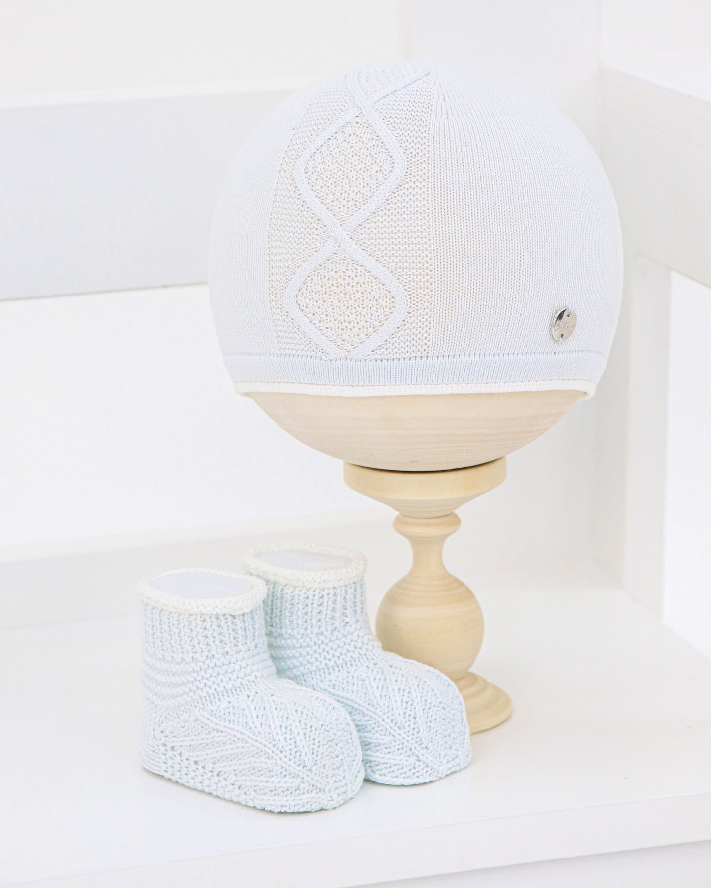 Set Neonato Cappellino e Scarpine 100% cotone