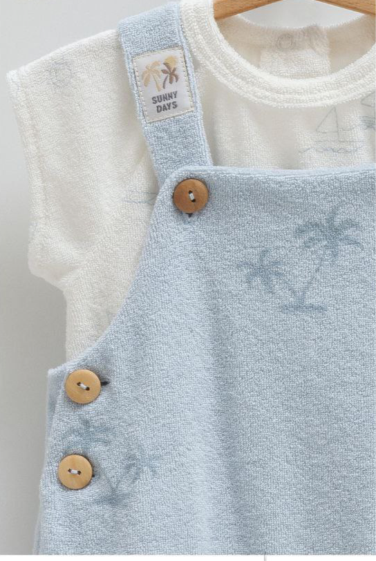 Organic Cotton Summer Overalls with T-shirt