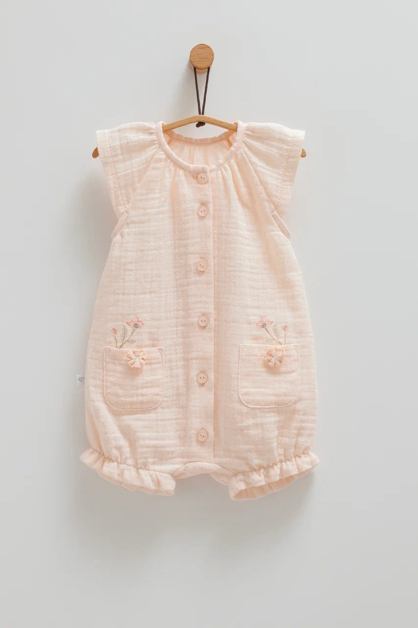 Organic Cotton Summer Romper for Baby Girl