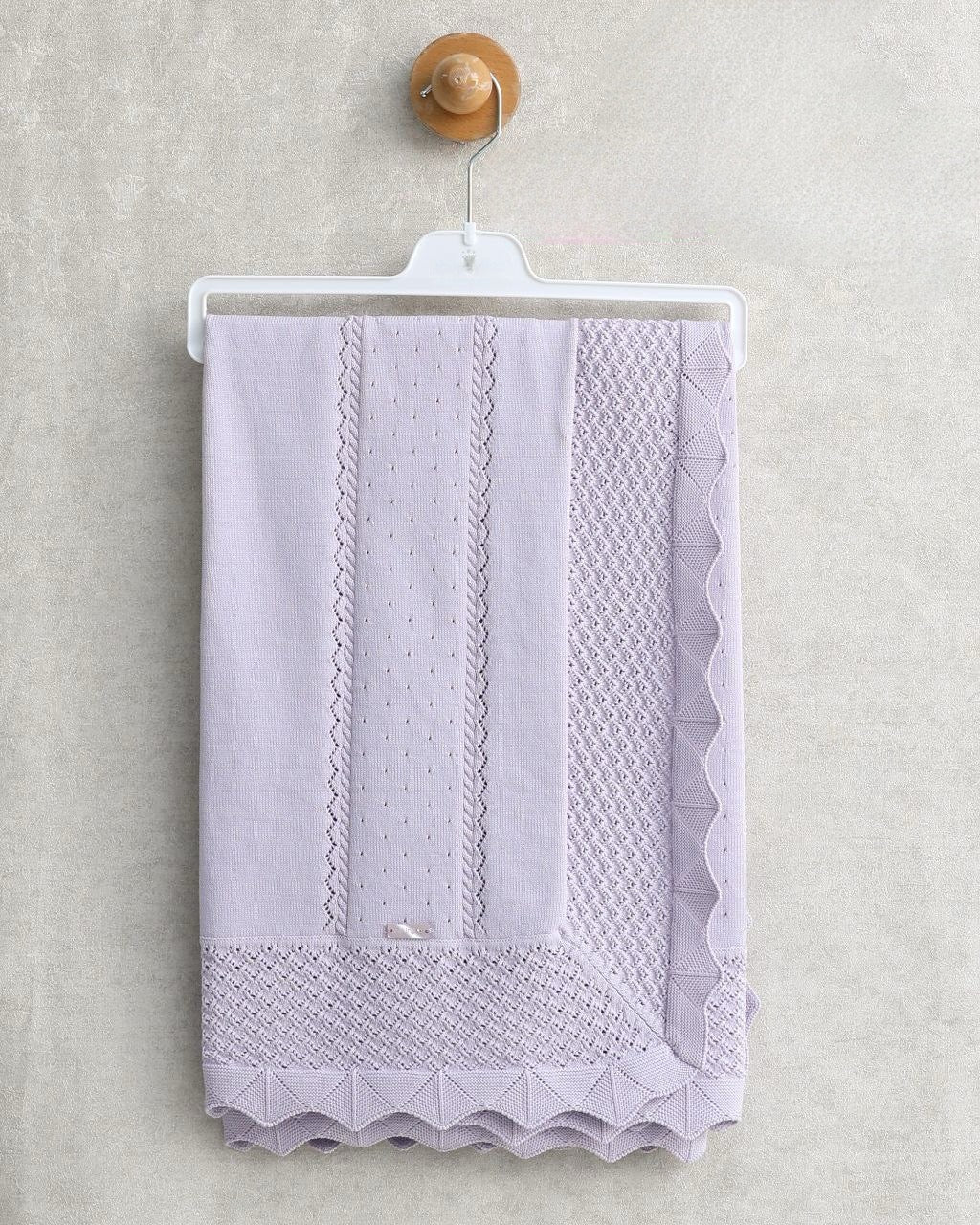 Piquet Baby Blanket with Embroidered Details