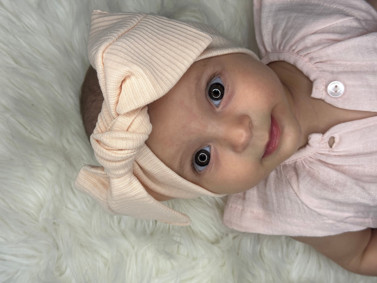 Fascia capelli nodo regolabile 100% cotone – Stile per la tua bambina