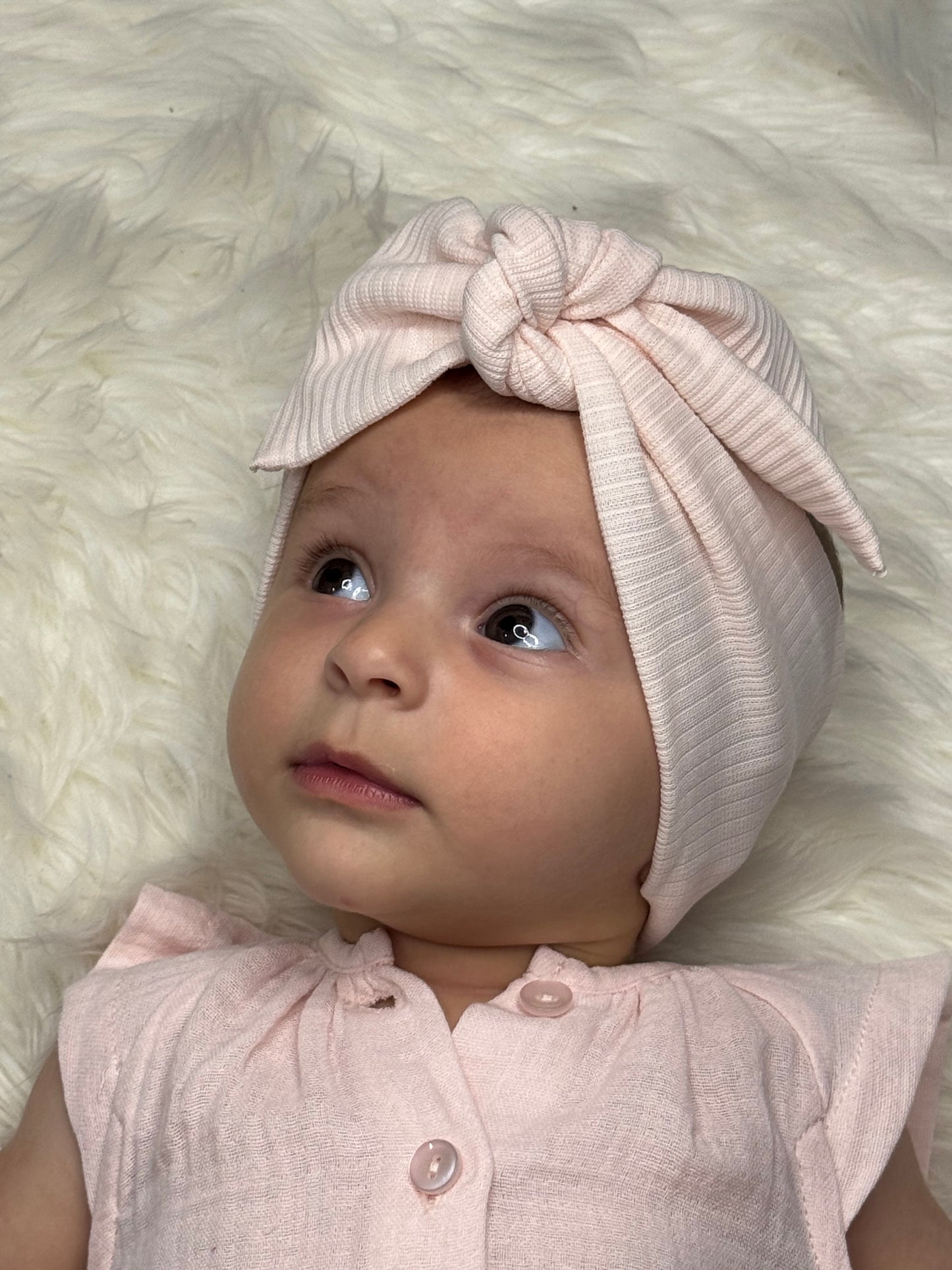 Fascia capelli nodo regolabile 100% cotone – Stile per la tua bambina
