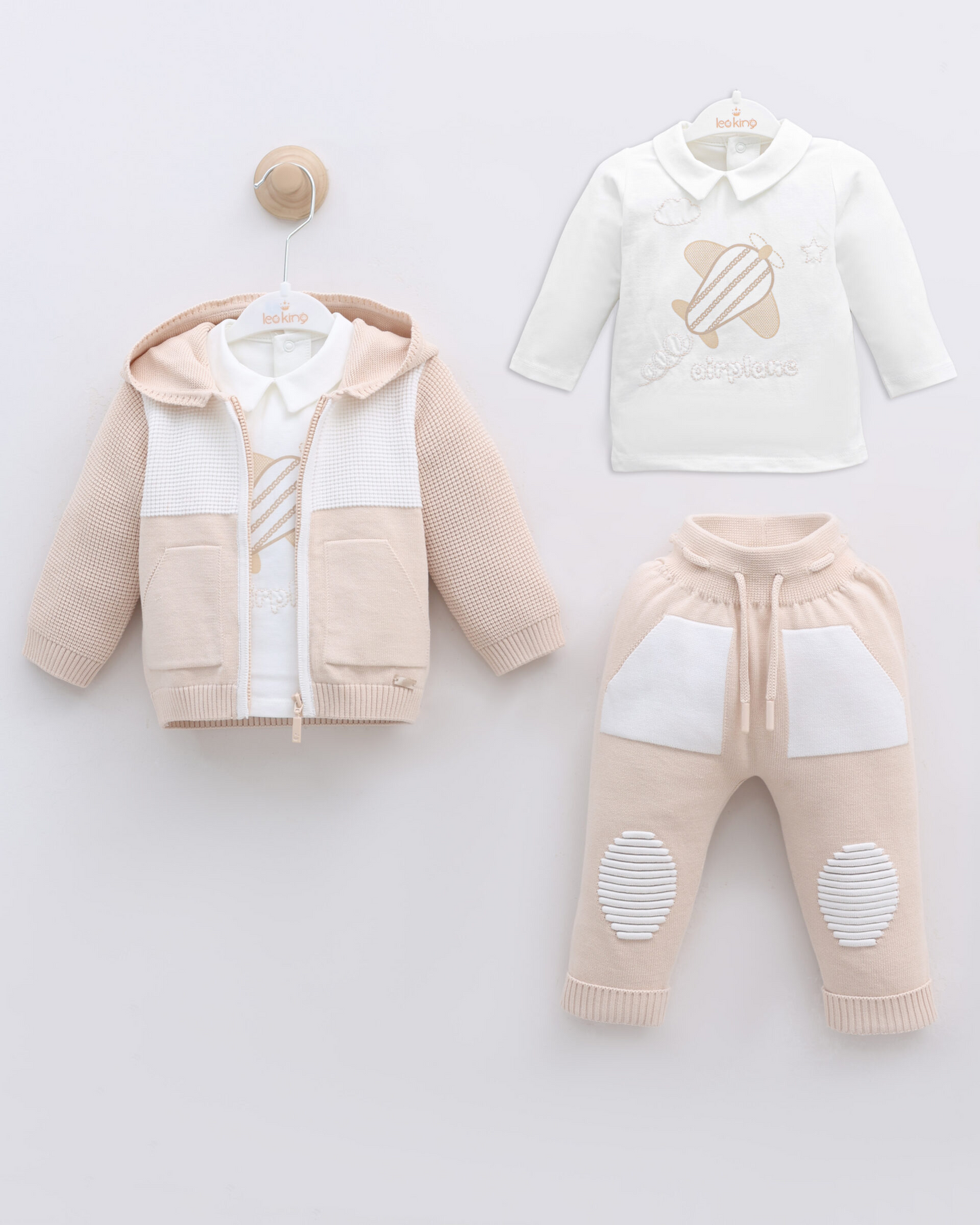 Completo Tuta Neonato 3 Pezzi 100% Cotone