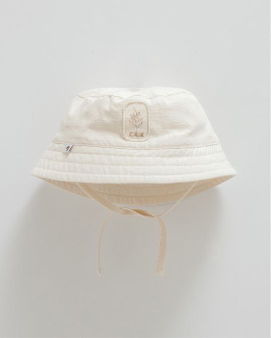 Cappellino Bucket neonato- Colore beige chiaro