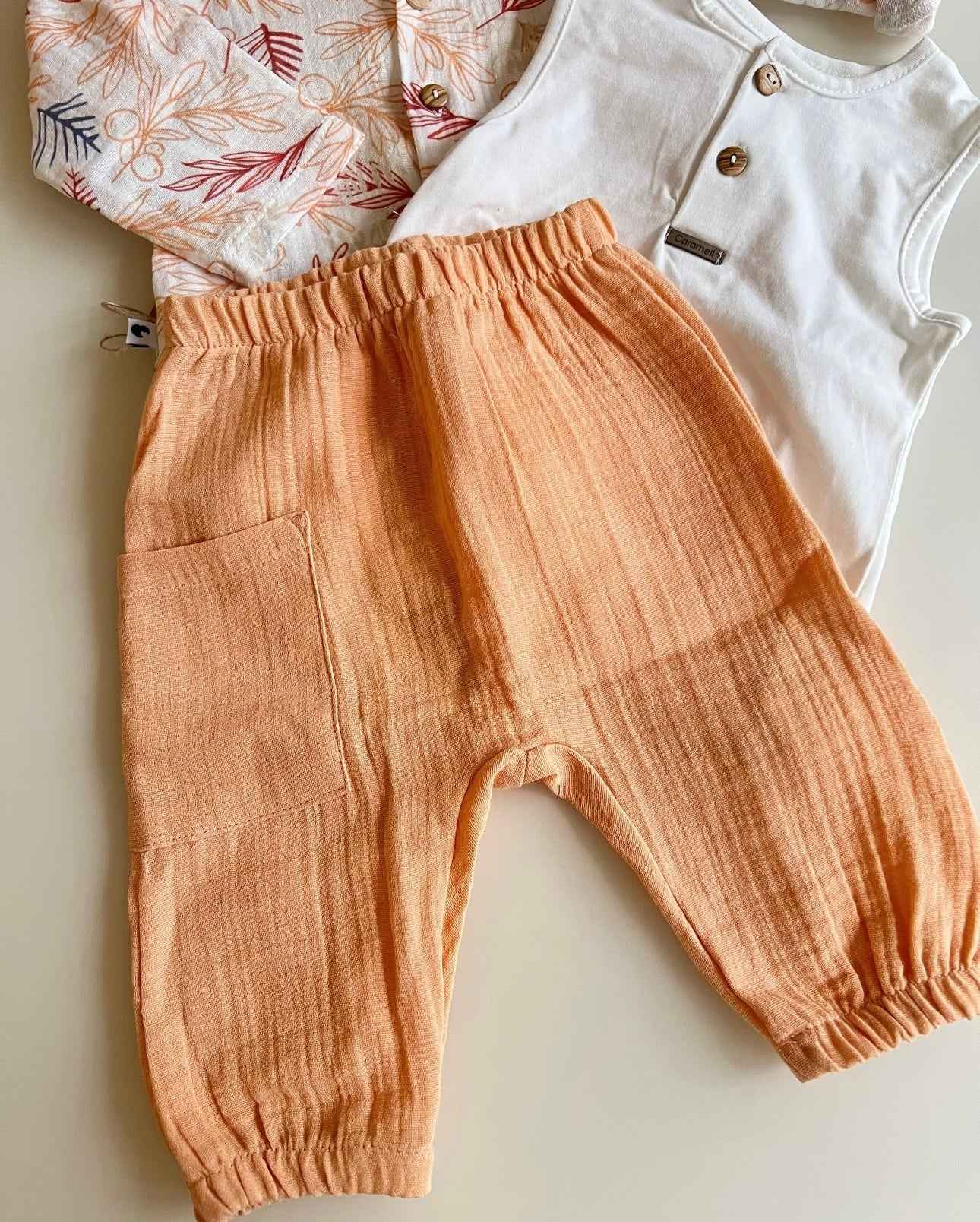 Camicia Floreale, Canotta e Pantaloni in mussola di cotone