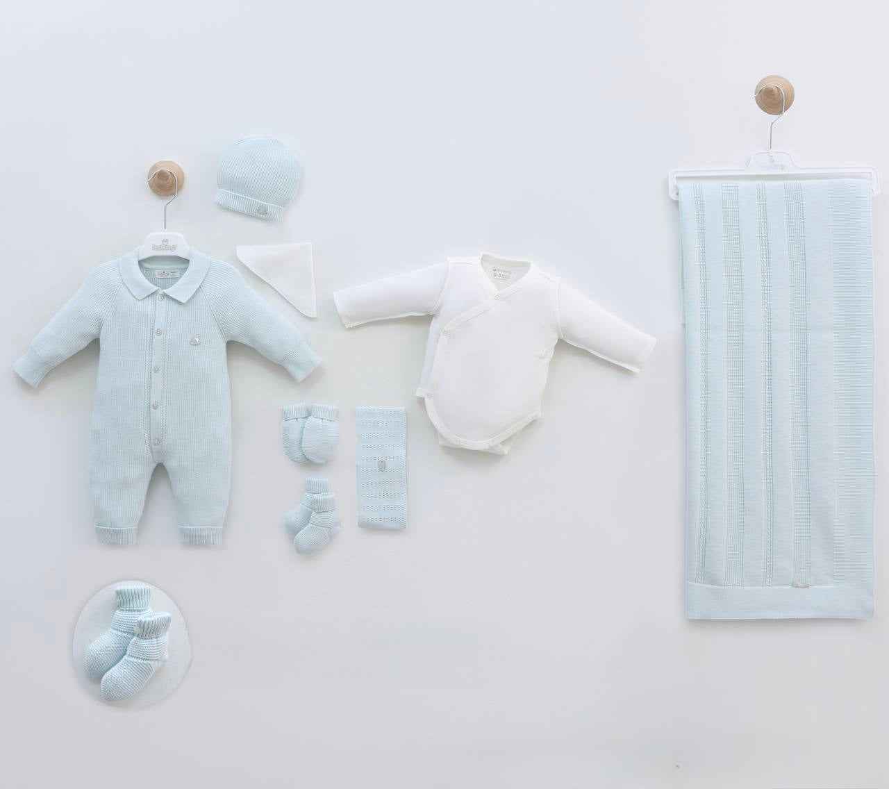 Corredino Nascita Neonato 100% Cotone - 8 Pezzi