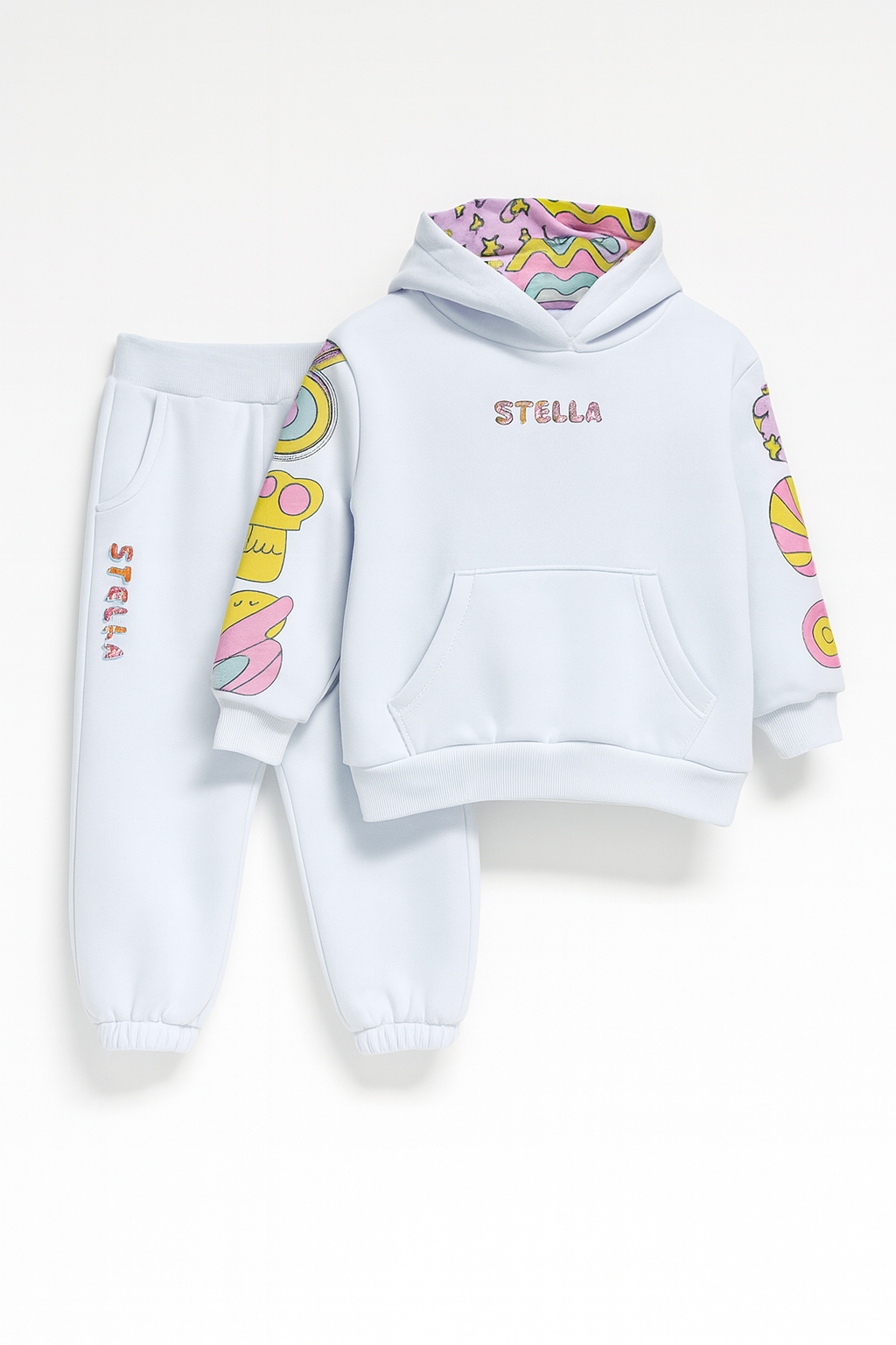 Completo tuta bambina con cappuccio