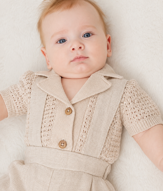 Completo Elegante Neonato 100% Cotone