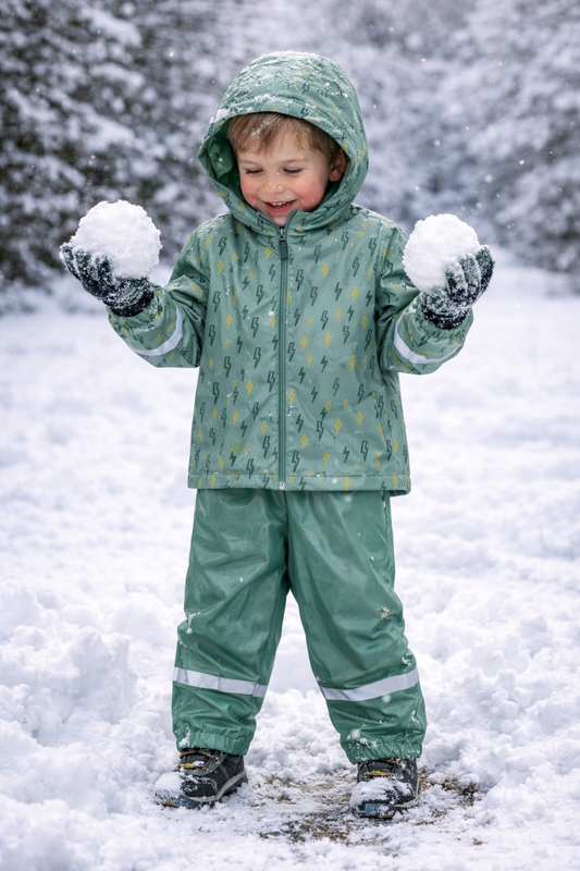 Completo impermeabile Fulmine Verde + sacca coordinata