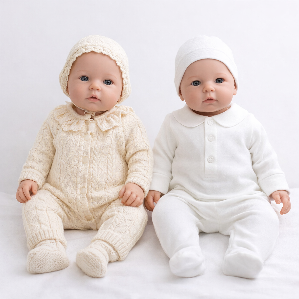 Corredino nascita neonata in lana merino - 10 pezzi - MiniMe- color