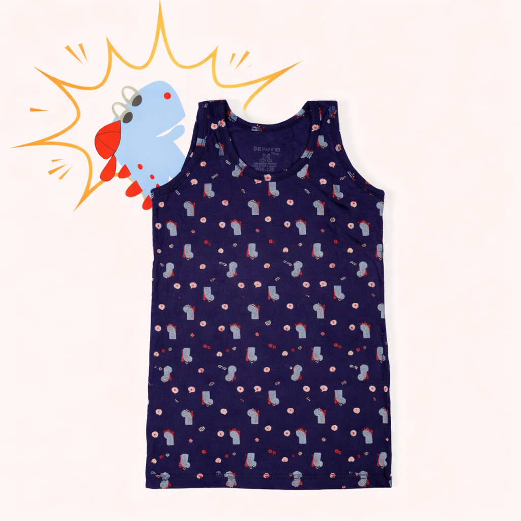 Set 3 Canotte Bambino “Dino” in Cotone Elasticizzato - MiniMe- color