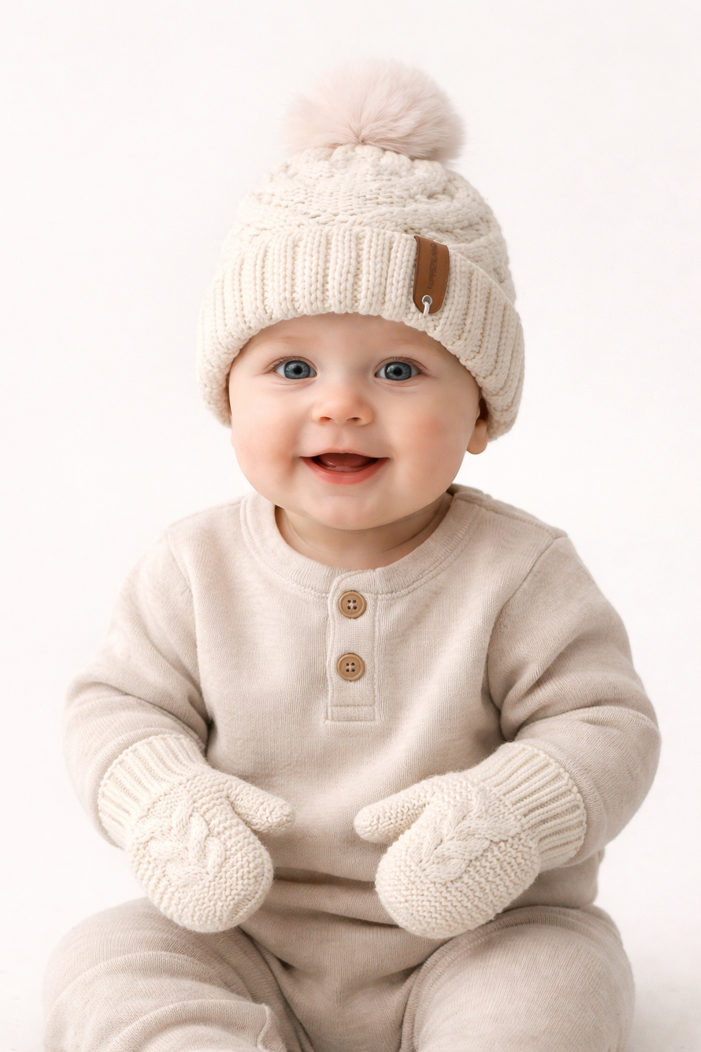 Baby Mütze und Handschuhe Set