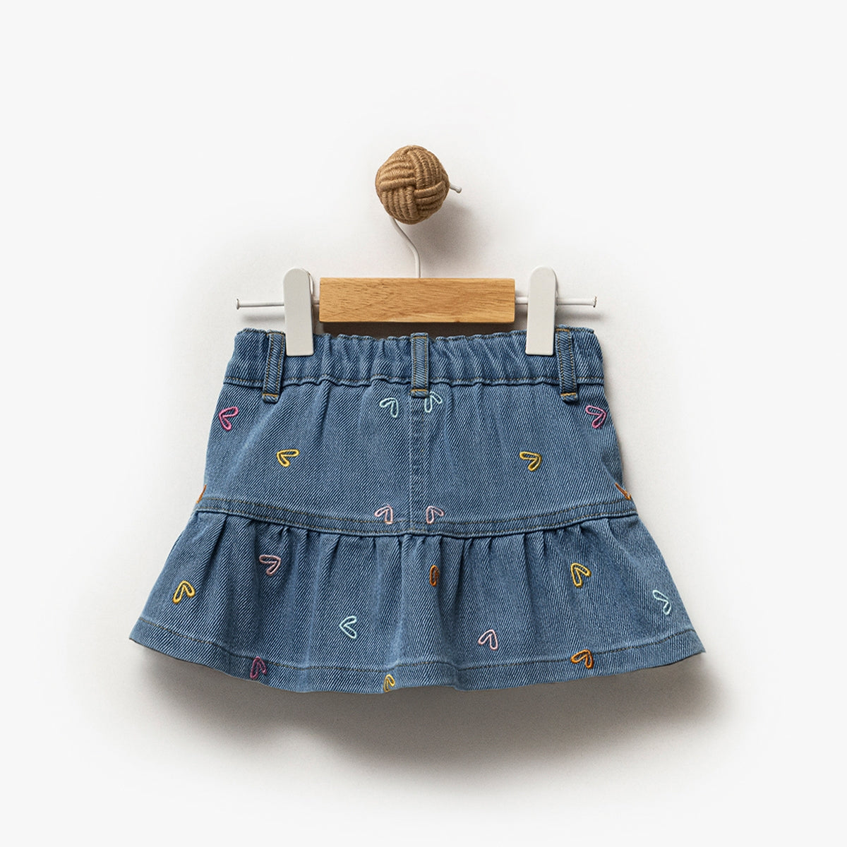 Gonna con stampa cuoricini