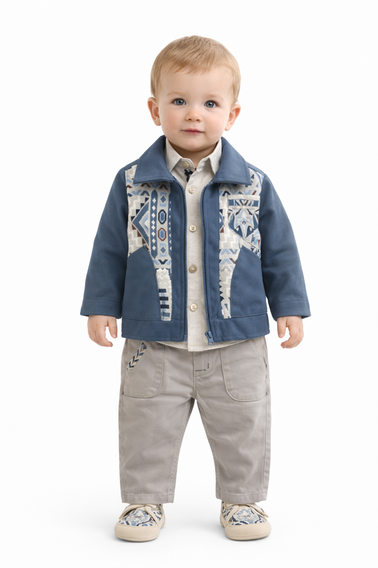 Completo neonato 4 pezzi con scarpette