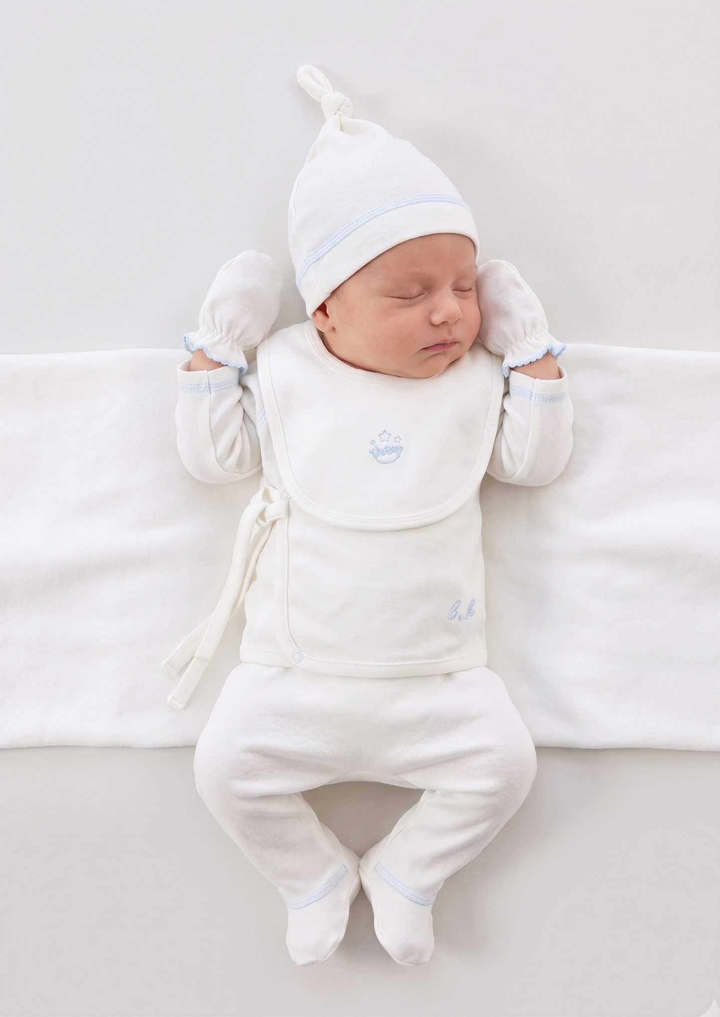 Corredino Nascita Neonato 6 Pezzi 100% Cotone