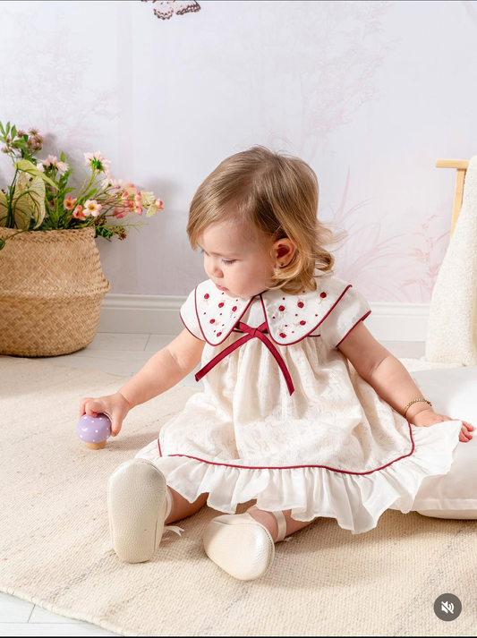 Abito Neonata Con Fascetta 100% Cotone