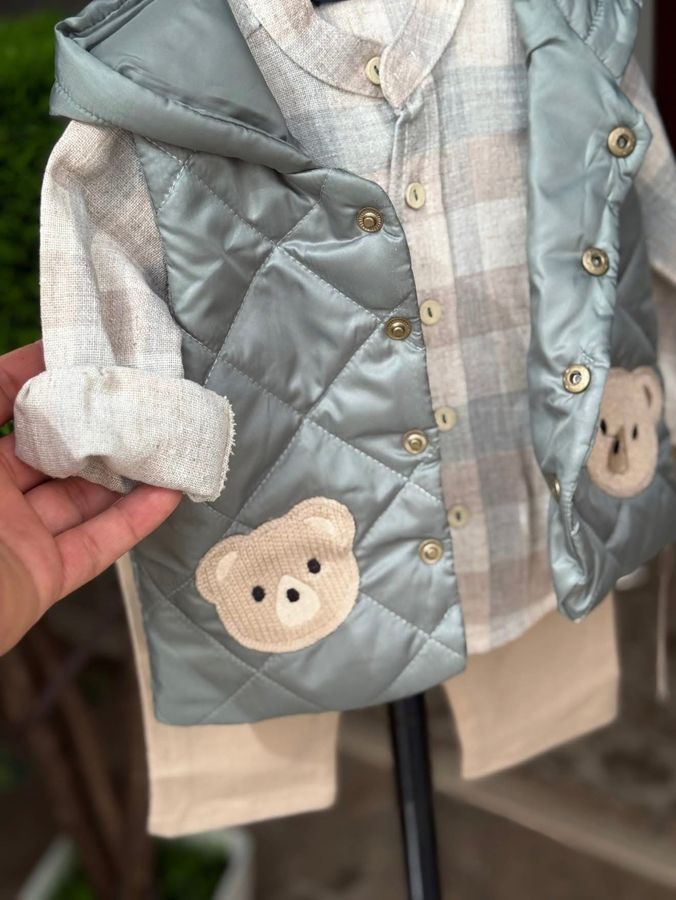 Completo neonato 4 pezzi con scarpette