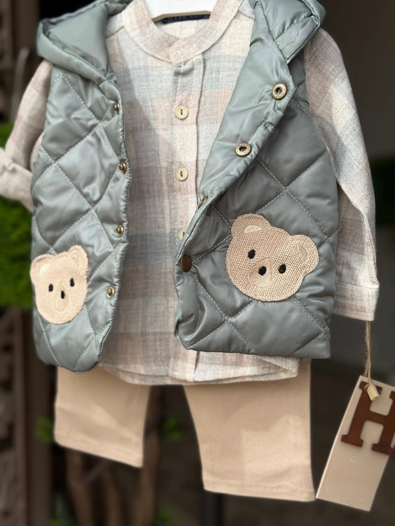 Completo neonato 4 pezzi con scarpette