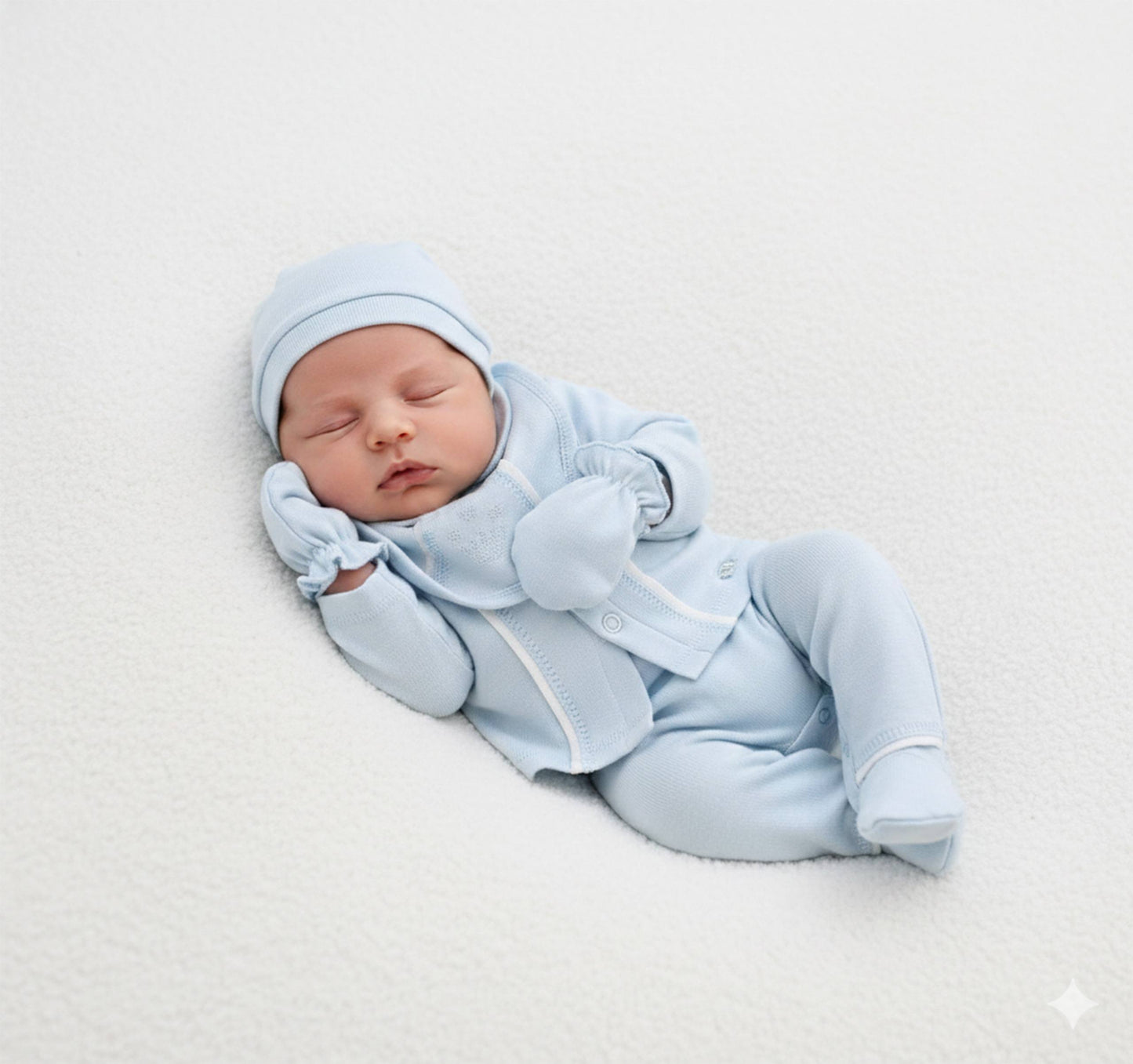 Corredino Nascita Neonato 100% cotone - 9 Pezzi