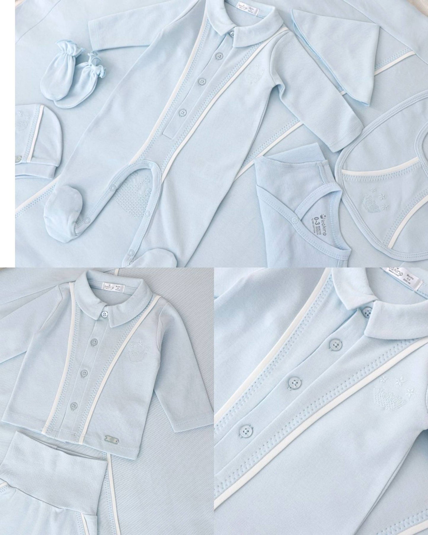 Corredino Nascita Neonato 100% cotone - 9 Pezzi