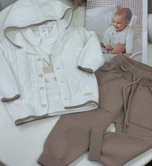 Completo Neonato 3 Pezzi 100% Caldo Cotone