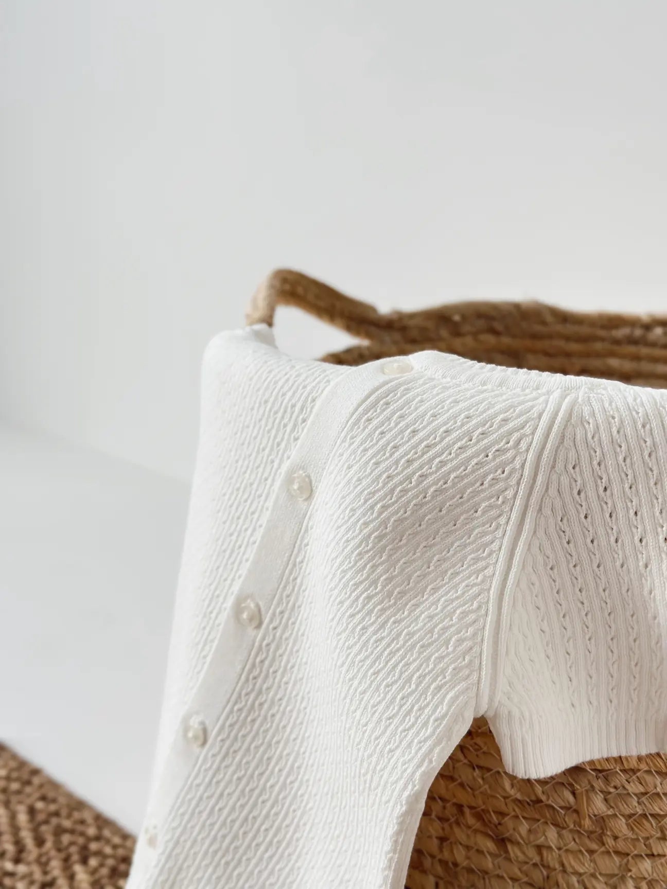 Summer cotton knitted baby romper