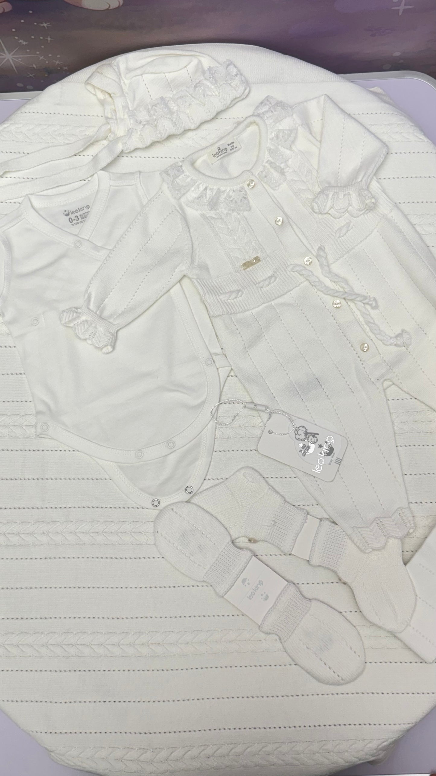 Corredino Nascita Neonata 8 Pezzi 100% Cotone