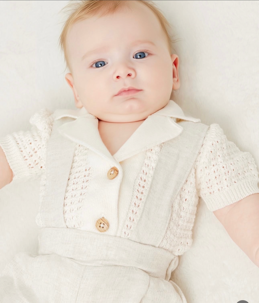 Completo Elegante Neonato 100% Cotone
