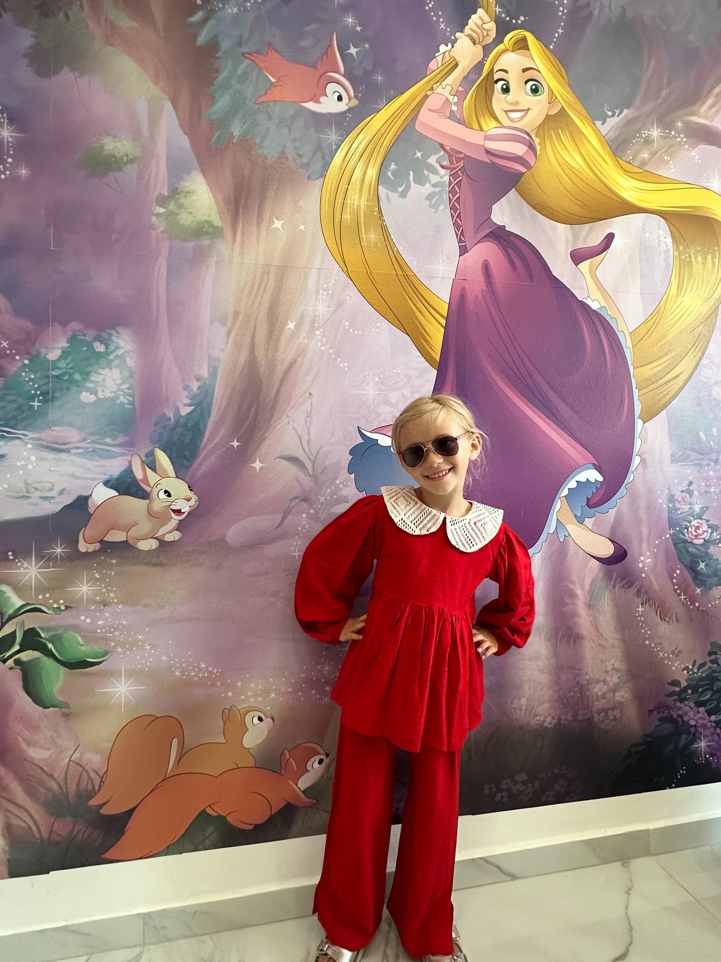 Completo bimba con colletto in pizzo