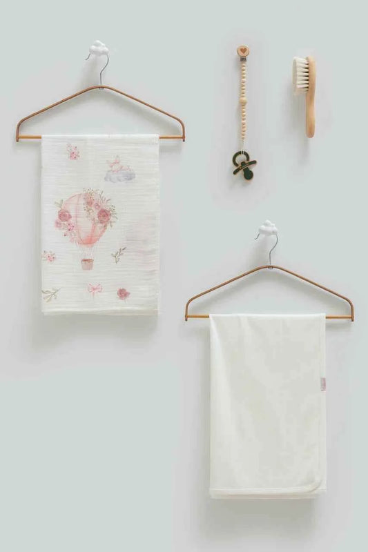 Set Di Copertine Mussola + Spazzola + Catenella Ciuccio