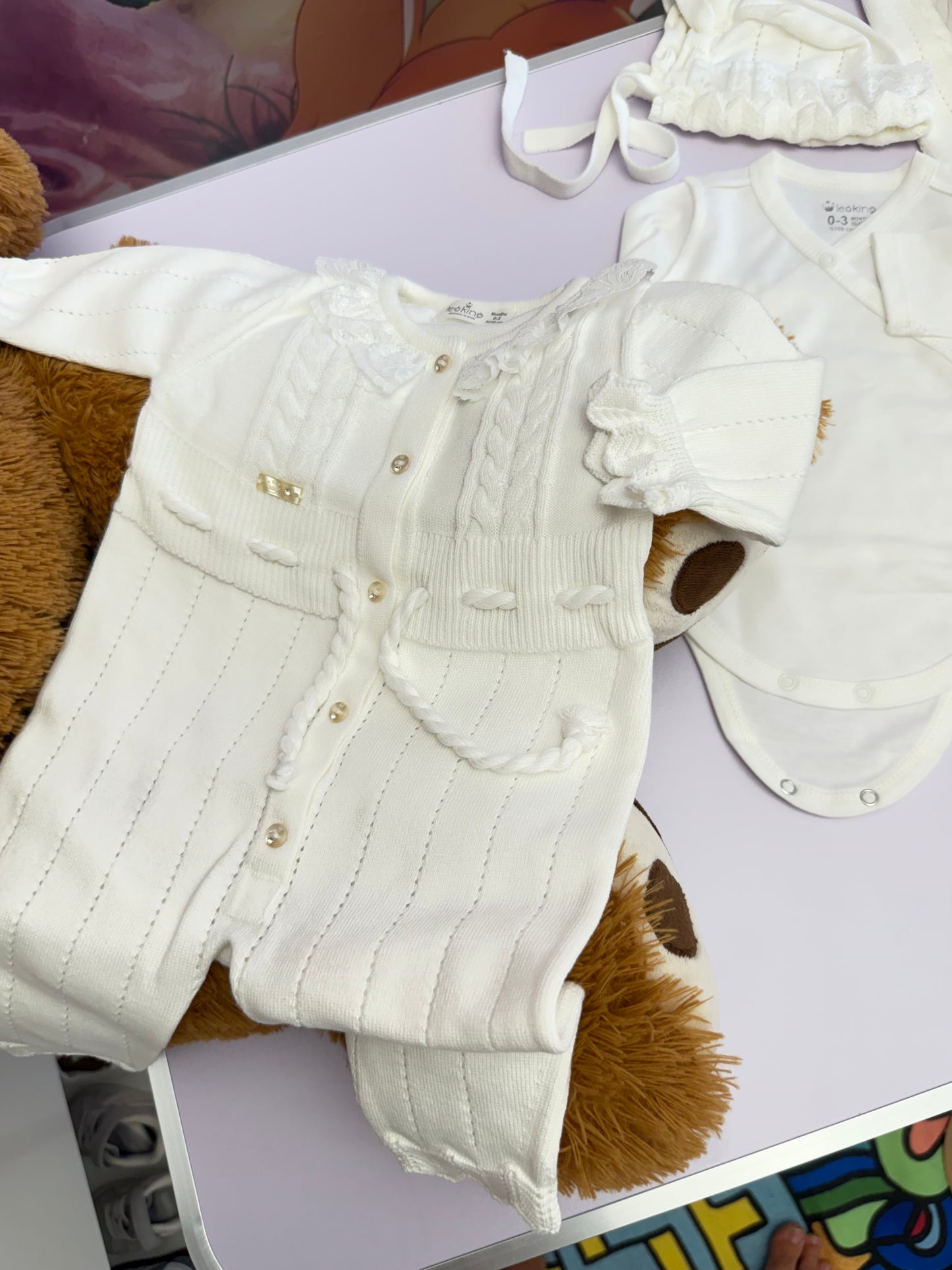 Corredino Nascita Neonata 8 Pezzi 100% Cotone