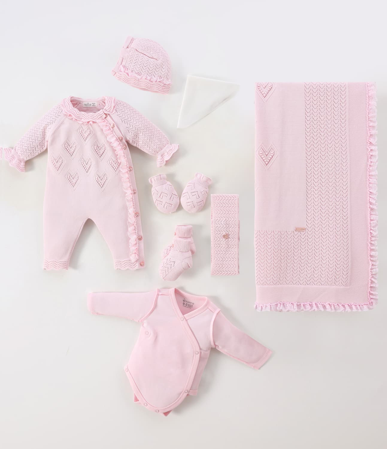 Corredino Nascita Neonata 8 Pezzi 100% Cotone