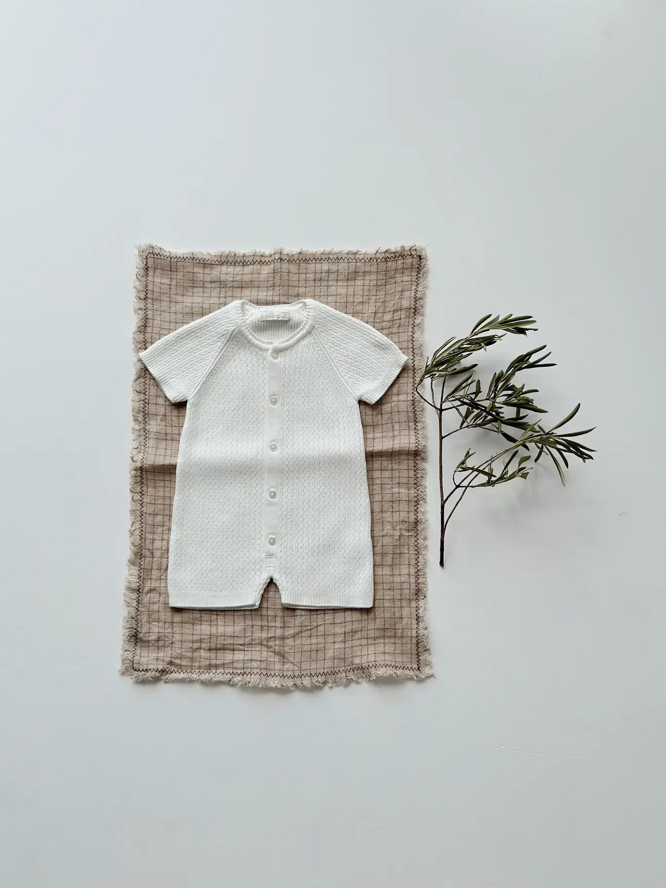Summer cotton knitted baby romper