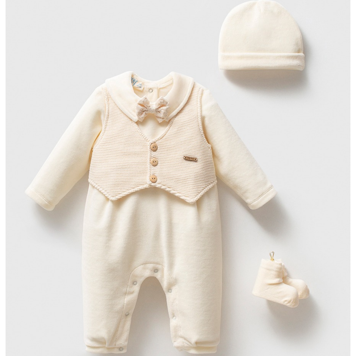 Tutina Neonato Con Cappellino e Scarpine