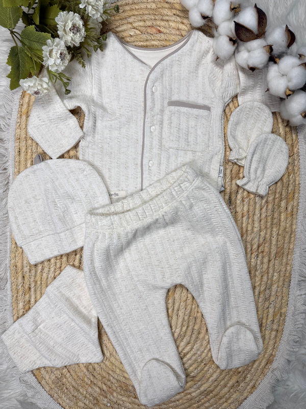 Set nascita 5 pezzi 100% cotone