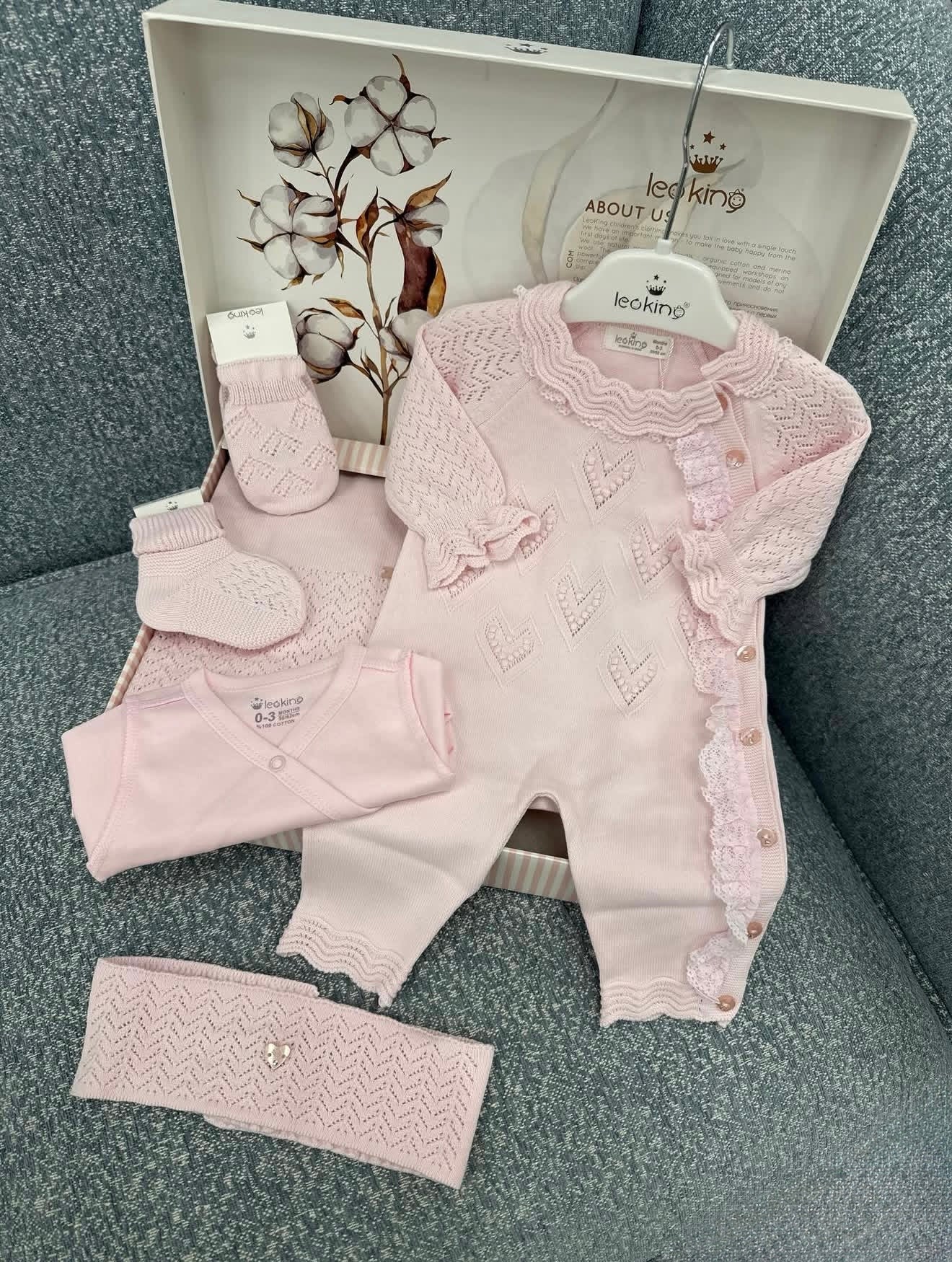 Corredino Nascita Neonata 8 Pezzi 100% Cotone