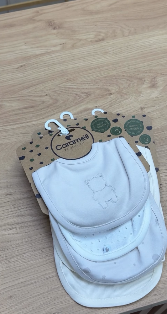 Set 3 Bavaglini 100% Cotone