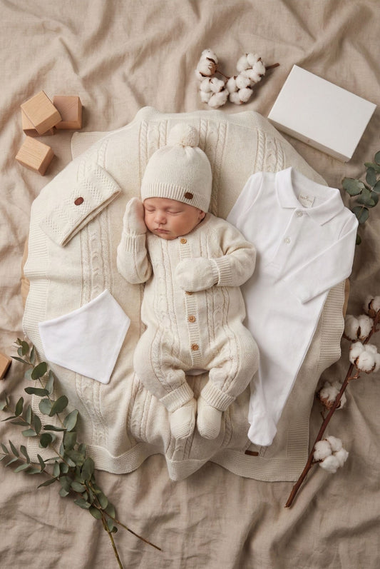 Corredino nascita neonato in lana merino unisex