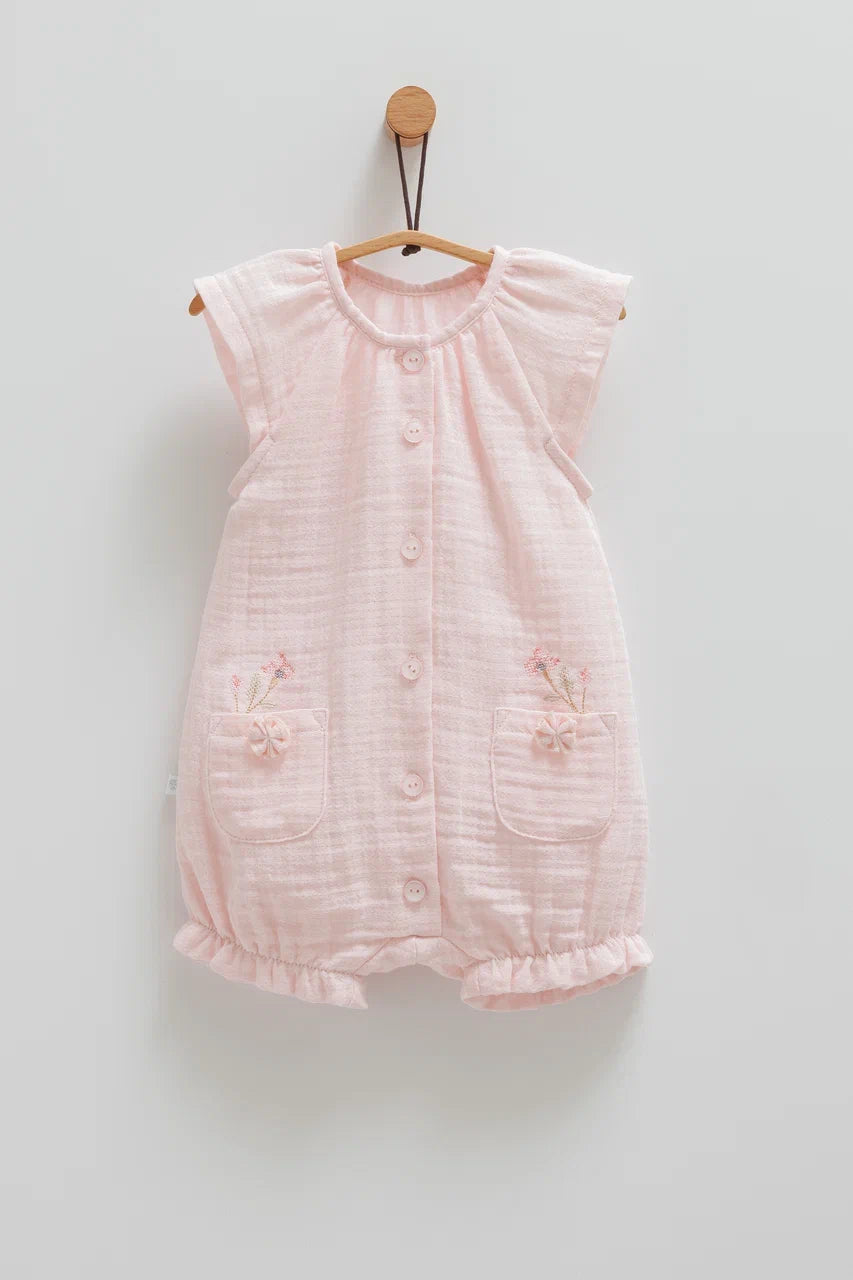 Organic Cotton Summer Romper for Baby Girl