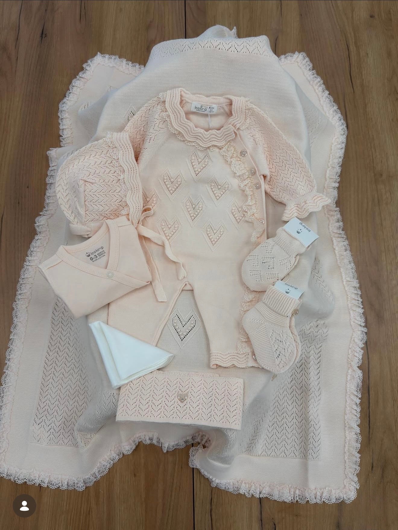 Corredino Nascita Neonata 8 pezzi 100% Cotone