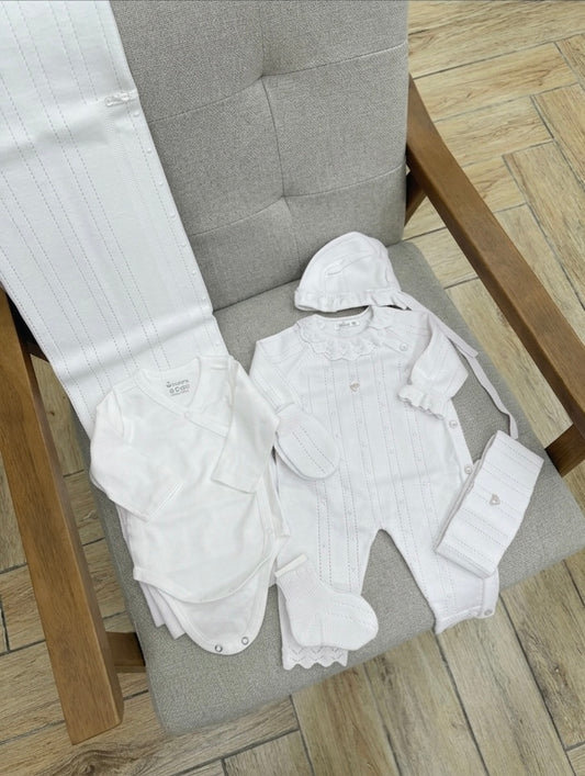 8-teiliges Baby-Set für Mädchen aus 100 % Baumwolle