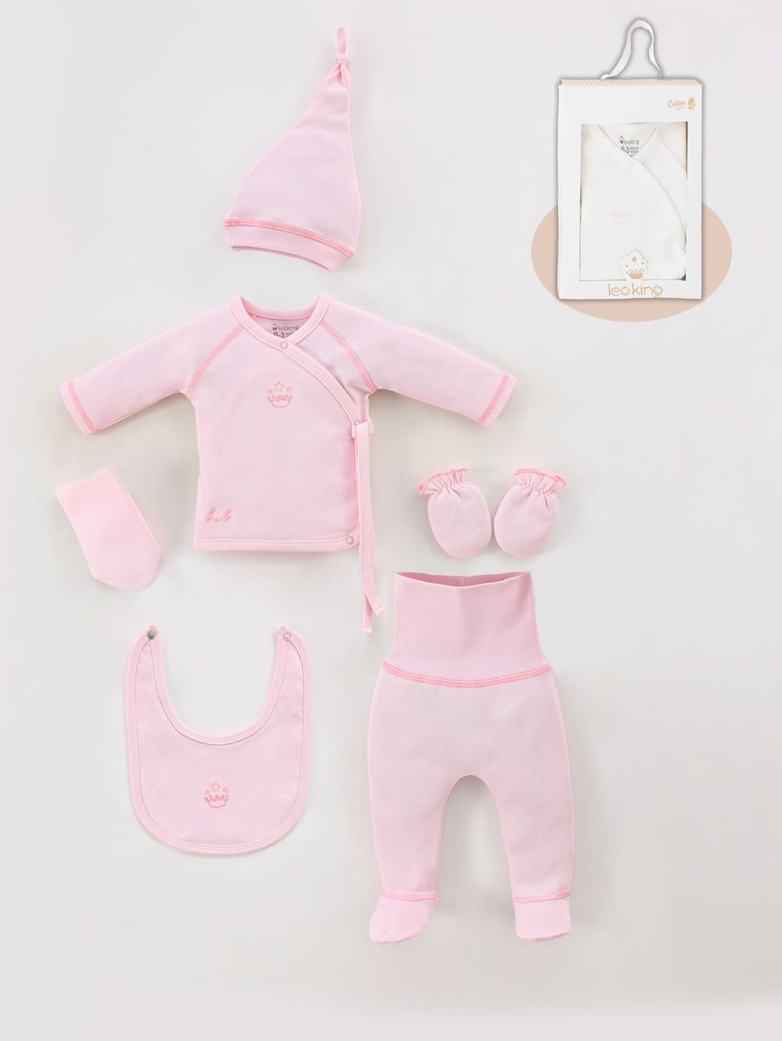 Corredino nascita neonata 6 pezzi 100% cotone